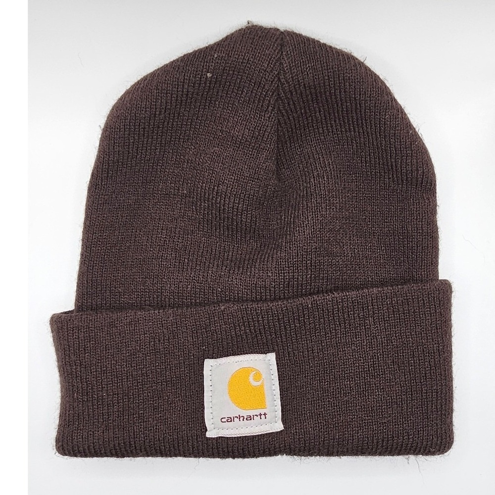 Carhartt A18 Brown Acrylic Knit Watch Hat Beanie Made in USA One Size